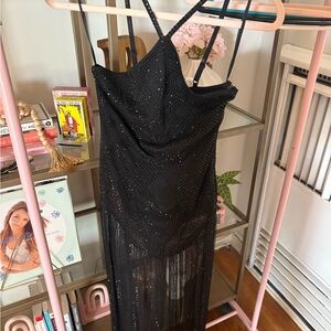 princesa black lace drop waist maxi dress Princesa Lace Dress main image 1